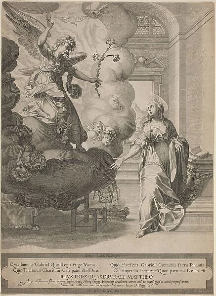 The Annunciation, 1598. Creator: Francesco Villamena