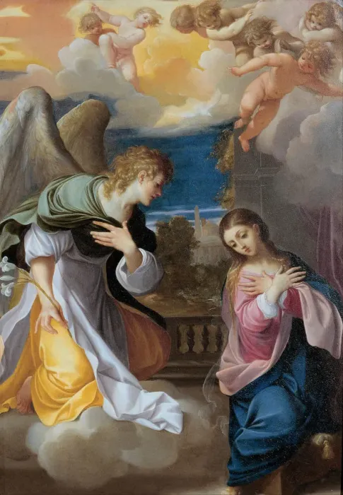 Framed Print : The Annunciation, 1603-1604. Artist: Carracci, Lodovico (1555-1619) Framed Print : The Annunciation, 1603-1604. Artist: Carracci, Lodovico (1555-1619)