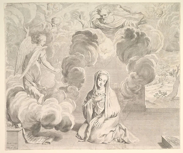 Annunciation, 1666. Creator: Claude Mellan