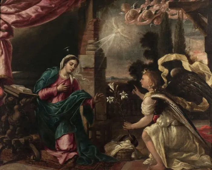 Framed Print : The Annunciation, 1669. Creator: Unknown Framed Print : The Annunciation, 1669. Creator: Unknown