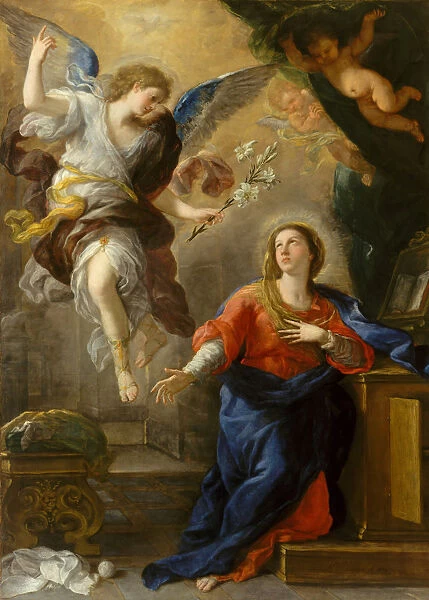 The Annunciation, 1672. Creator: Luca Giordano
