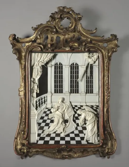 Framed Print : The Annunciation, 1750s. Creator: Johann Michael Düchert (German, 1725-1799) Framed Print : The Annunciation, 1750s. Creator: Johann Michael Düchert (German, 1725-1799)