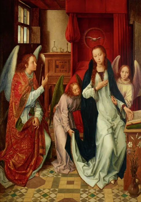 Framed Print : Annunciation, 1892. Creator: Emil Bublitz Framed Print : Annunciation, 1892. Creator: Emil Bublitz