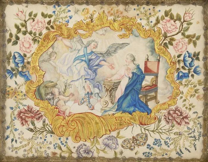 Framed Print : Annunciation, 18th century. Creator: Unknown Framed Print : Annunciation, 18th century. Creator: Unknown