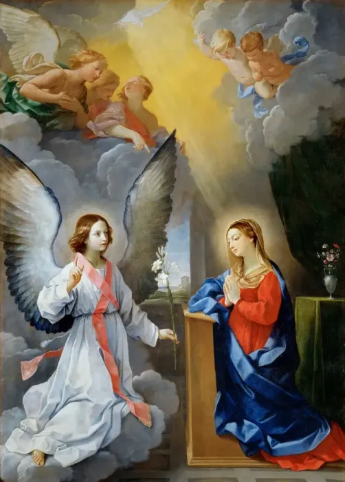 Framed Print : The Annunciation. Artist: Reni, Guido (1575-1642) Framed Print : The Annunciation. Artist: Reni, Guido (1575-1642)