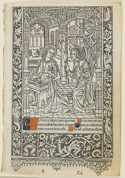 Annunciation, from a book of hours, 1505 / 10. Creator: Thielmann Kerver