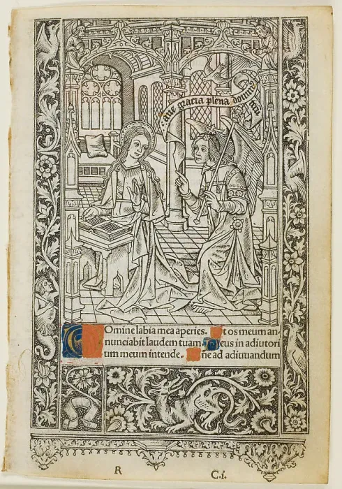Framed Print : Annunciation, from a book of hours, 1505 / 10. Creator: Thielmann Kerver Framed Print : Annunciation, from a book of hours, 1505 / 10. Creator: Thielmann Kerver