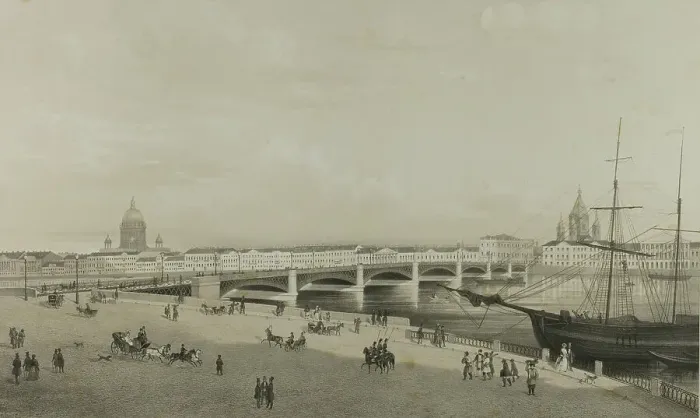Framed Print : Annunciation Bridge in St. Petersburg, c. 1820. Creator: C. Schultz Framed Print : Annunciation Bridge in St. Petersburg, c. 1820. Creator: C. Schultz