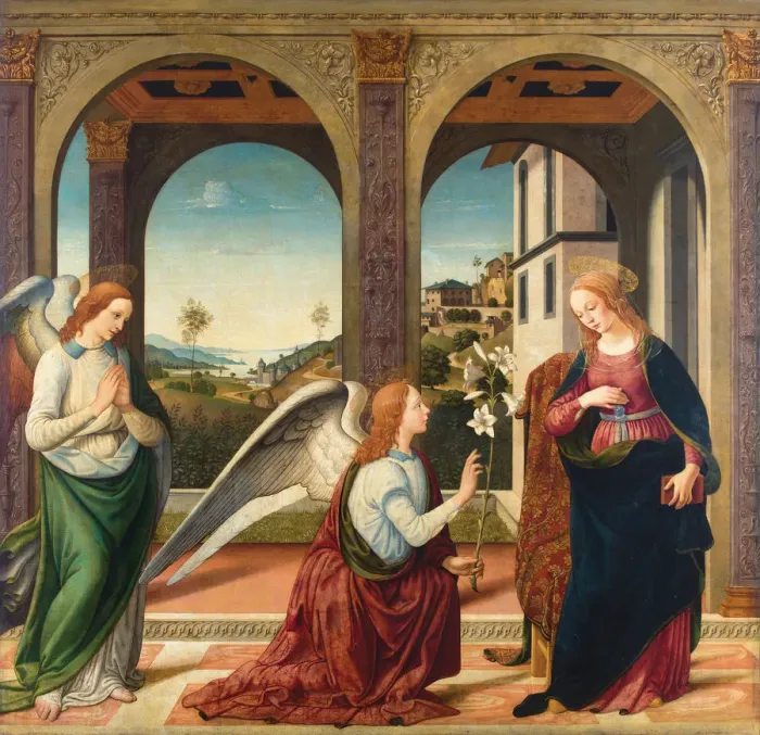 Framed Print : The Annunciation, c. 1505 Framed Print : The Annunciation, c. 1505