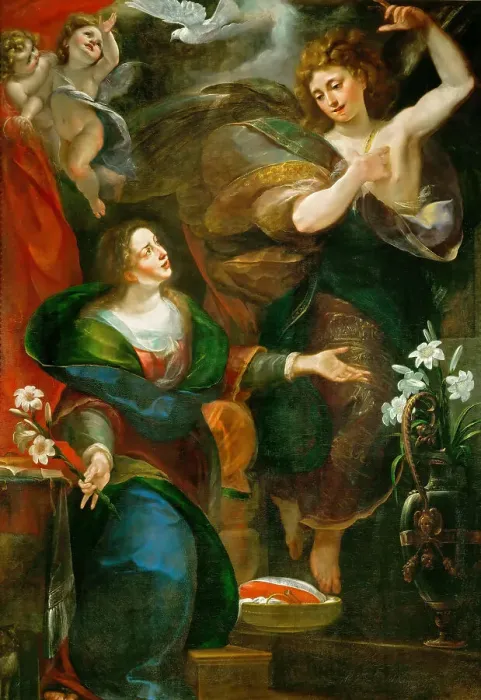 Framed Print : The Annunciation, c. 1620. Creator: Procaccini, Giulio Cesare (1574-1625) Framed Print : The Annunciation, c. 1620. Creator: Procaccini, Giulio Cesare (1574-1625)