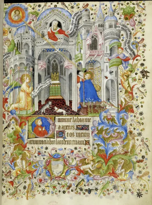 Framed Print : The Annunciation, c1407. Creator: Master of the Brussels Initials Framed Print : The Annunciation, c1407. Creator: Master of the Brussels Initials
