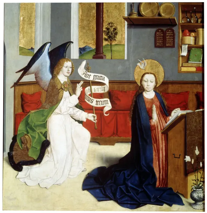 Framed Print : The Annunciation, c1470-c1480. Artist: German Master Framed Print : The Annunciation, c1470-c1480. Artist: German Master