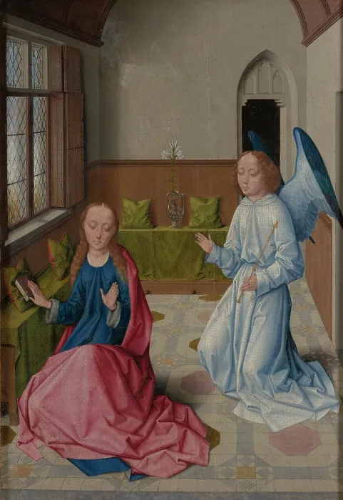 Framed Print : Annunciation, c1480. Creator: Follower of Dierick Bouts Framed Print : Annunciation, c1480. Creator: Follower of Dierick Bouts