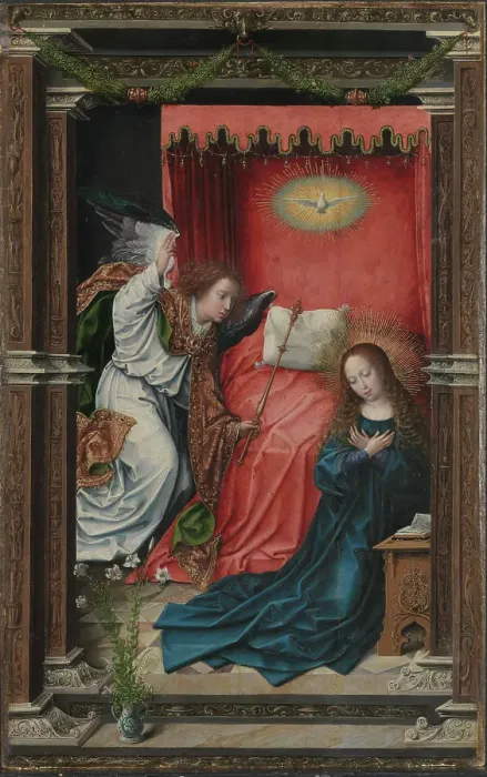 Framed Print : The Annunciation, c1518. Creator: Bernaert van Orley Framed Print : The Annunciation, c1518. Creator: Bernaert van Orley