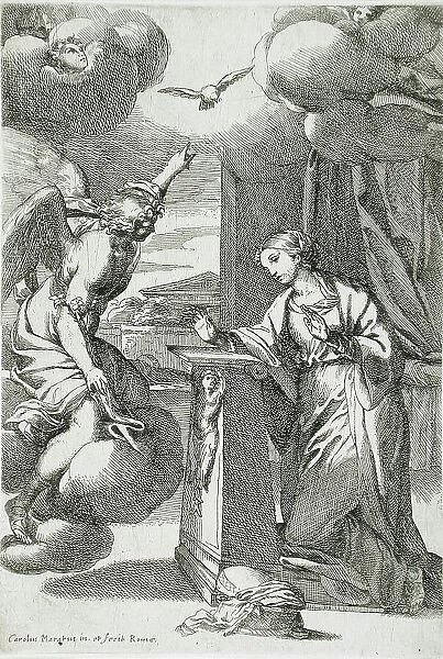 The Annunciation, between c1645 and c1650. Creator: Carlo Maratti