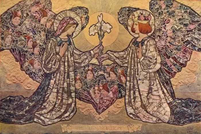 Framed Print : The Annunciation, c1901. Artist: Frederick Marriott Framed Print : The Annunciation, c1901. Artist: Frederick Marriott