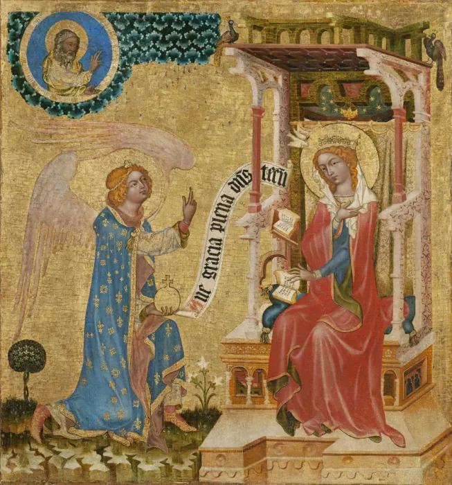 Framed Print : The Annunciation, ca 1350 Framed Print : The Annunciation, ca 1350