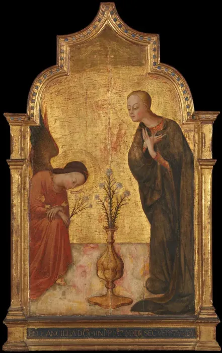 Framed Print : The Annunciation, ca. 1435. Creator: Sassetta Framed Print : The Annunciation, ca. 1435. Creator: Sassetta