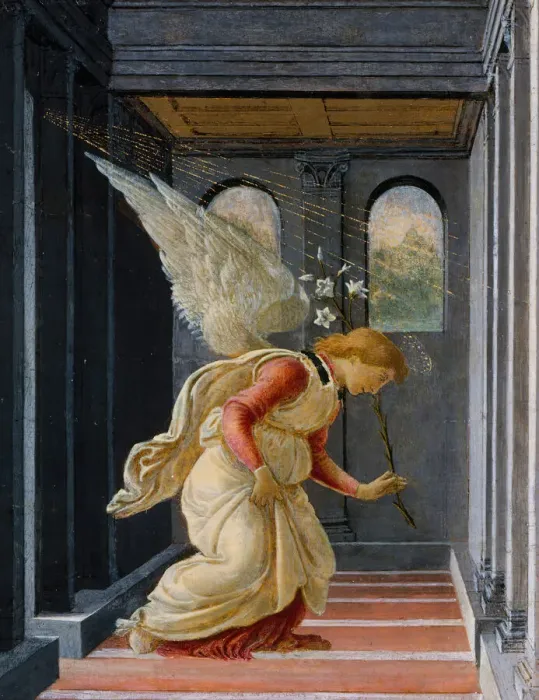Framed Print : The Annunciation, ca. 1485-92. Creator: Sandro Botticelli Framed Print : The Annunciation, ca. 1485-92. Creator: Sandro Botticelli