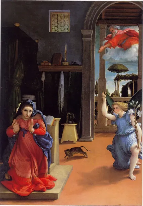 Framed Print : The Annunciation, ca 1534 Framed Print : The Annunciation, ca 1534