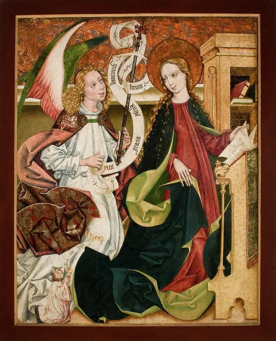 Framed Print : The Annunciation from the Church in Ciecina, between 1465-1515. Creator: Unknown Framed Print : The Annunciation from the Church in Ciecina, between 1465-1515. Creator: Unknown