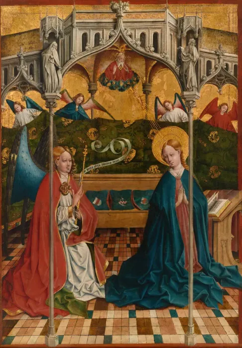 Framed Print : The Annunciation, Completed by 1457. Creator: Johann Koerbecke Framed Print : The Annunciation, Completed by 1457. Creator: Johann Koerbecke