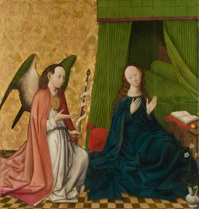 Framed Print : The Annunciation. Creator: South Netherlandish Painter (ca. 1460) Framed Print : The Annunciation. Creator: South Netherlandish Painter (ca. 1460)