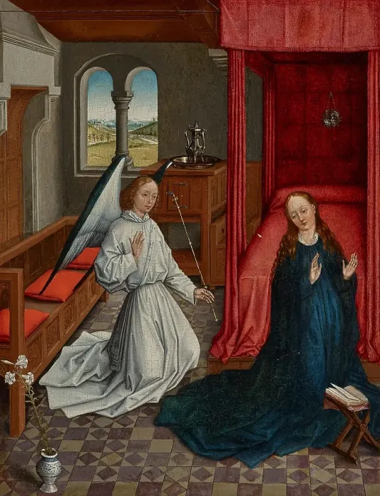 Framed Print : The Annunciation, date unknown. Creator: Jan van der Weyden Framed Print : The Annunciation, date unknown. Creator: Jan van der Weyden