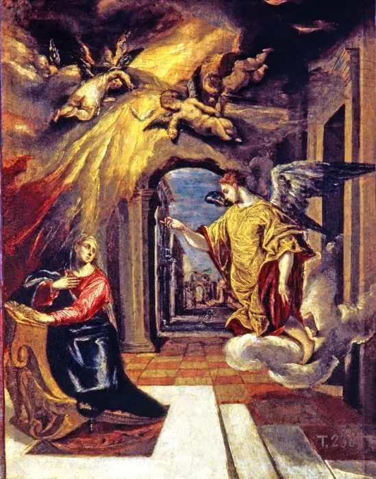 Framed Print : The Annunciation, by El Greco Framed Print : The Annunciation, by El Greco