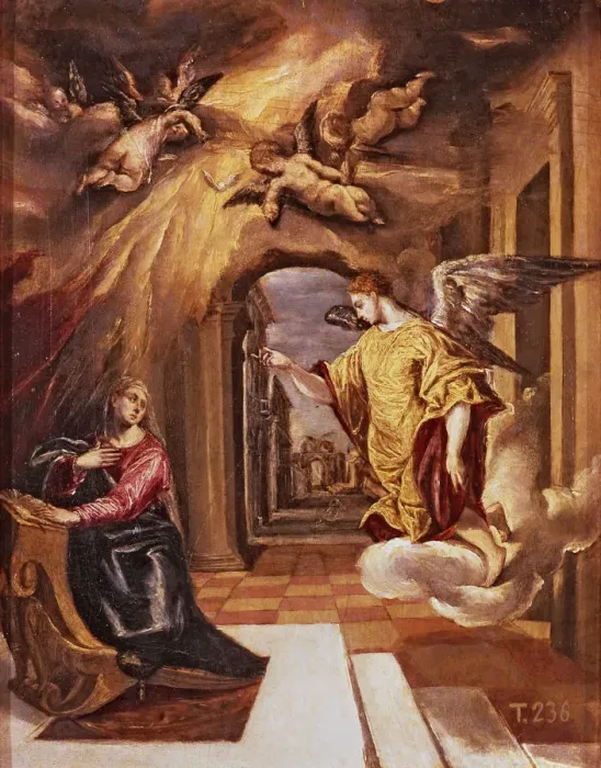 Framed Print : The Annunciation, by El Greco Framed Print : The Annunciation, by El Greco