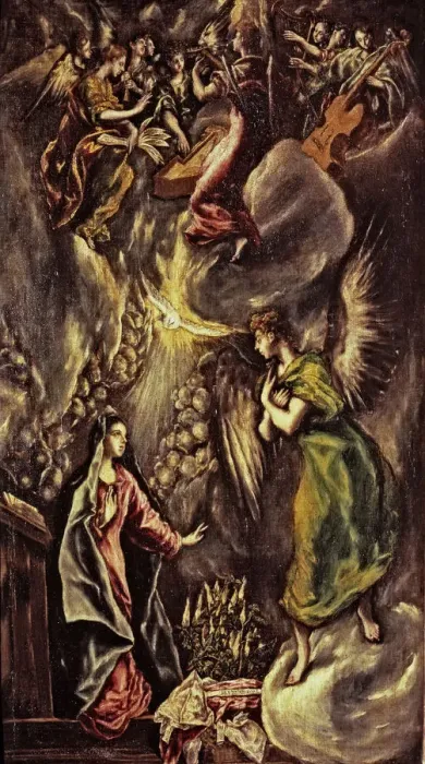 Framed Print : The Annunciation by El Greco Framed Print : The Annunciation by El Greco