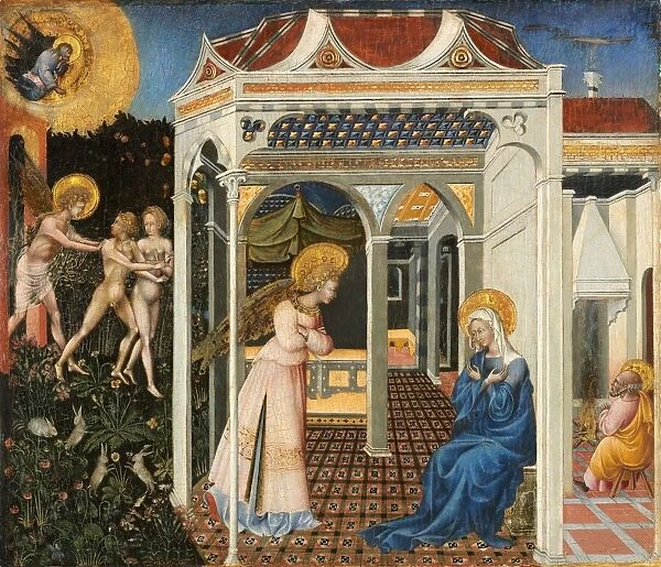 The Annunciation and Expulsion from Paradise, c. 1435. Creator: Giovanni di Paolo