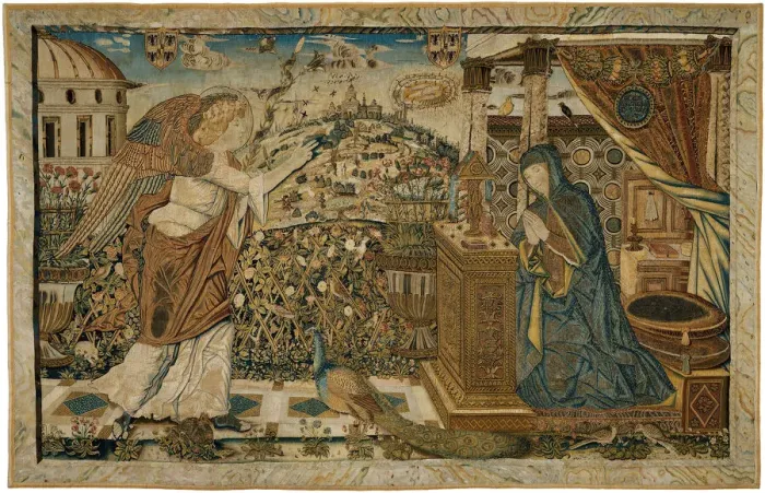 Framed Print : The Annunciation, Mantua, 1484 / 1519. Creator: Unknown Framed Print : The Annunciation, Mantua, 1484 / 1519. Creator: Unknown