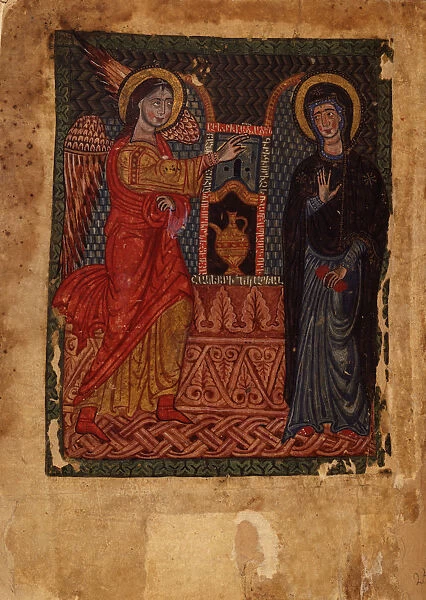 The Annunciation (Manuscript illumination from the Matenadaran Gospel), 1378