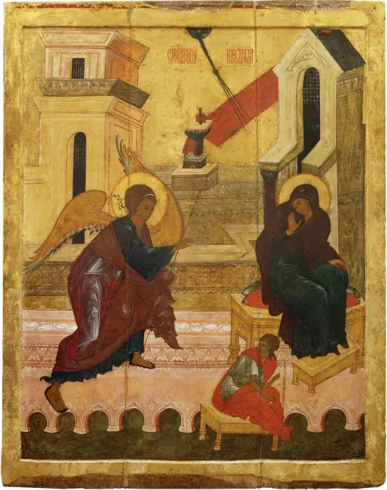 Framed Print : The Annunciation, Mid of 16th cen. Artist: Russian icon