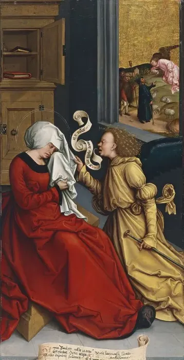 Framed Print : The Annunciation to Saint Anne, 1505. Creator: Bernhard Strigel Framed Print : The Annunciation to Saint Anne, 1505. Creator: Bernhard Strigel