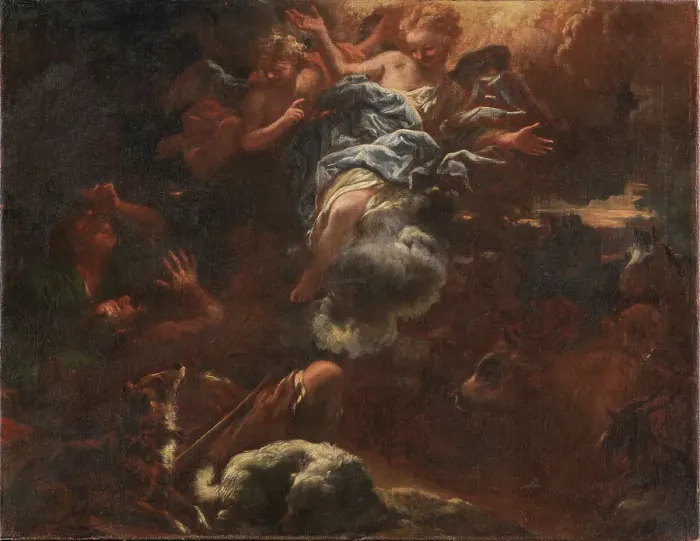 Framed Print : The Annunciation to the Shepherds, 1645-1691. Creator: Livio Mehus Framed Print : The Annunciation to the Shepherds, 1645-1691. Creator: Livio Mehus