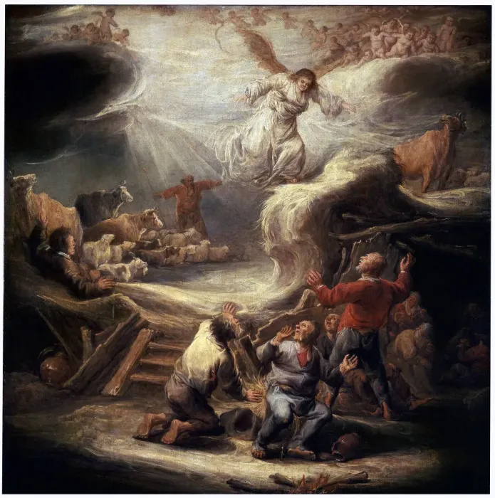 Framed Print : The Annunciation to the Shepherds, 17th century. Artist: Benjamin Gerritz Cuyp Framed Print : The Annunciation to the Shepherds, 17th century. Artist: Benjamin Gerritz Cuyp
