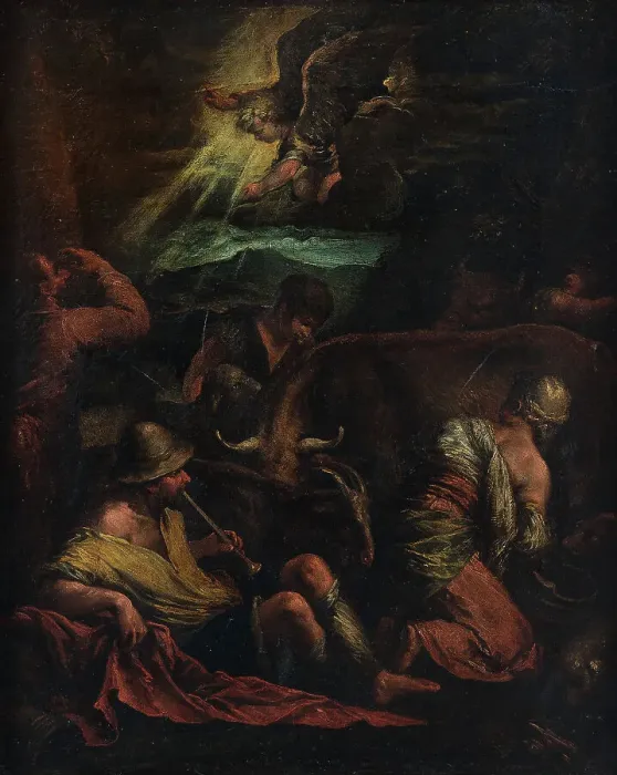 Framed Print : The Annunciation to the Shepherds. Creator: Unknown Framed Print : The Annunciation to the Shepherds. Creator: Unknown