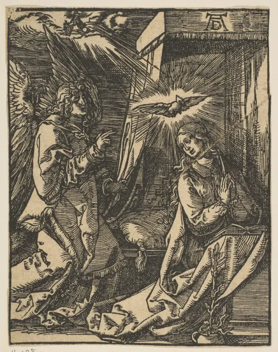 Framed Print : The Annunciation, from the Small Passion, copy. n. d. Creator: Johann Mommard Framed Print : The Annunciation, from the Small Passion, copy. n. d. Creator: Johann Mommard