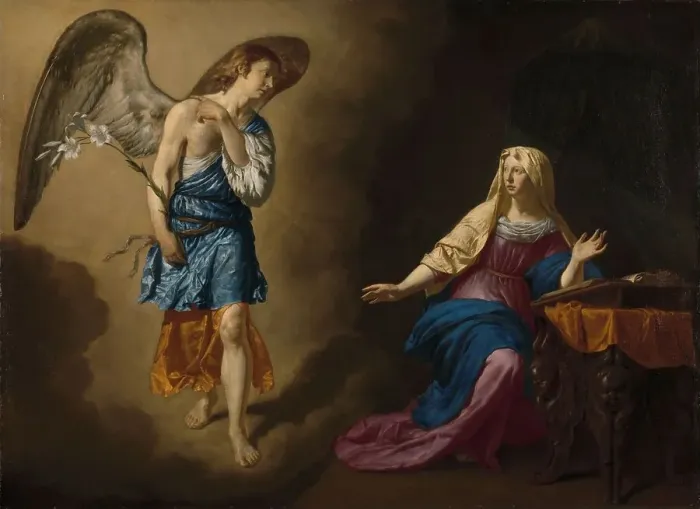 Framed Print : The Annunciation to the Virgin, 1667. Creator: Adriaen van de Velde Framed Print : The Annunciation to the Virgin, 1667. Creator: Adriaen van de Velde