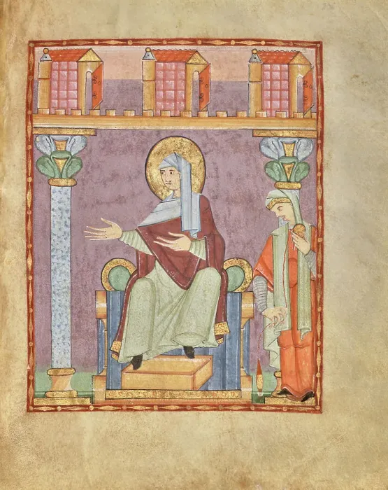 Framed Print : The Annunciation, Virgin Mary, shortly after 1053. Creator: Unknown Framed Print : The Annunciation, Virgin Mary, shortly after 1053. Creator: Unknown