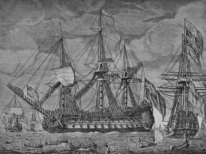 Framed Print : Ansons Prizes, c1751. Artist: Robert Short Framed Print : Ansons Prizes, c1751. Artist: Robert Short