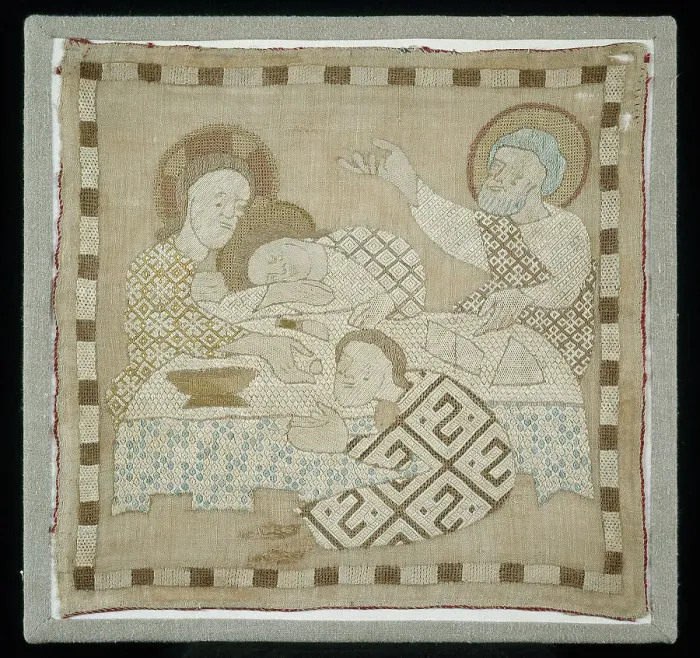 Framed Print : Part of an Antependium (Depicting The Last Supper), Germany, 1300 / 10. Creator: Unknown Framed Print : Part of an Antependium (Depicting The Last Supper), Germany, 1300 / 10. Creator: Unknown