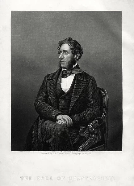 Anthony Ashley Cooper, 7th Earl of Shaftesbury, English philanthropist, c1880. Artist: DJ Pound