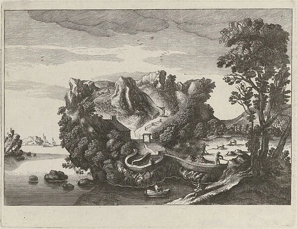 Anthropomorphic landscape in the form of a mans head, c. 1617