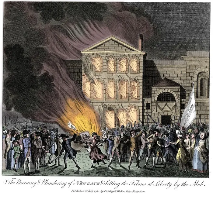 Framed Print : Anti-Catholic Gordon Riots, London, 6-7 June 1780 Framed Print : Anti-Catholic Gordon Riots, London, 6-7 June 1780