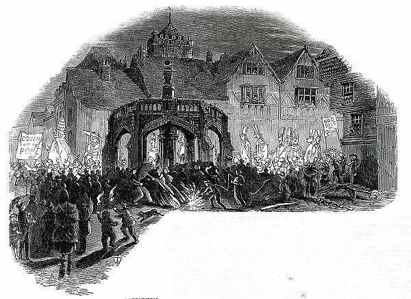 Anti-Papal Demonstration at Salisbury, 1850. Creator: Unknown