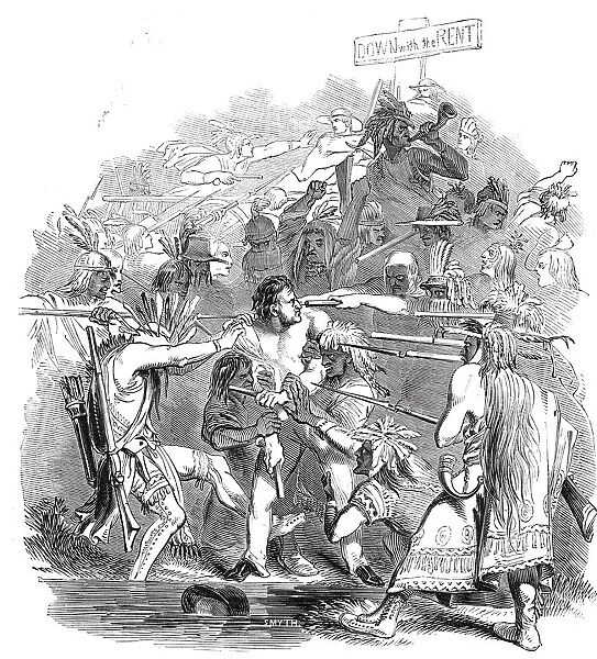 Anti-rent insurrection - attack on the Sheriff of Albany, 1844. Creator: Smyth