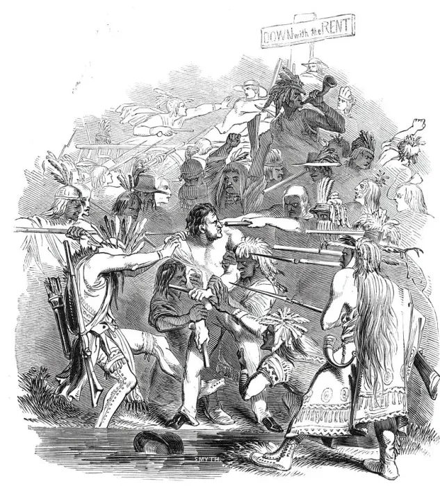 Framed Print : Anti-rent insurrection - attack on the Sheriff of Albany, 1844. Creator: Smyth Framed Print : Anti-rent insurrection - attack on the Sheriff of Albany, 1844. Creator: Smyth